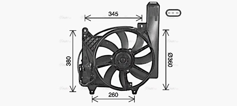 AVA Radiator Cooling Fan OL7744