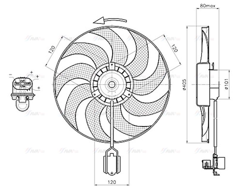 AVA Radiator Cooling Fan OL7751