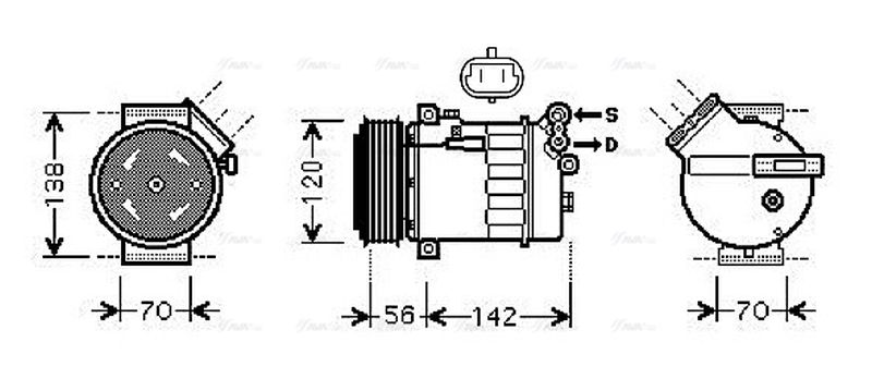 AVA Aircon Compressor OLAK313