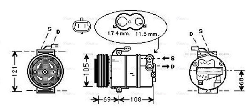 AVA Aircon Compressor OLK316