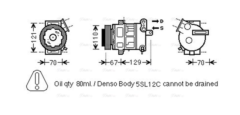 AVA Aircon Compressor OLK558