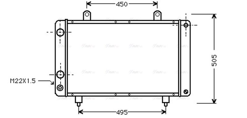 AVA Coolant Radiator PE2082