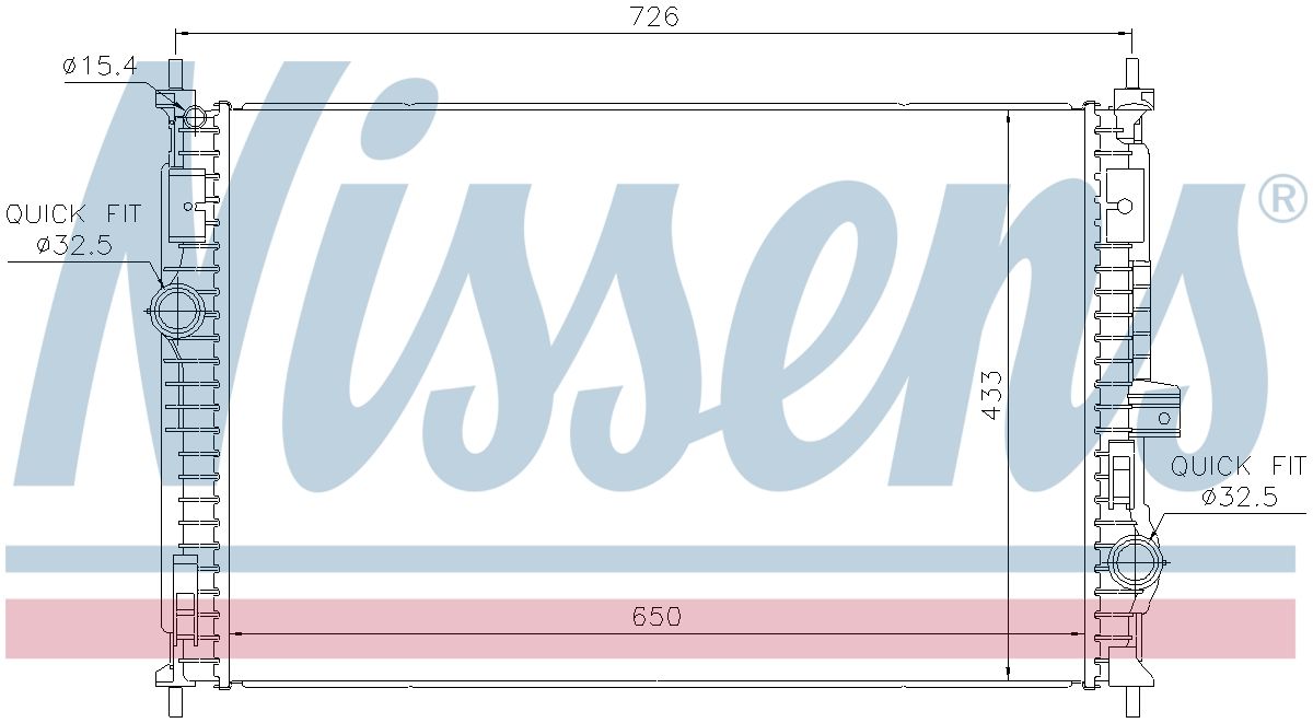 AVA Coolant Radiator PE2438