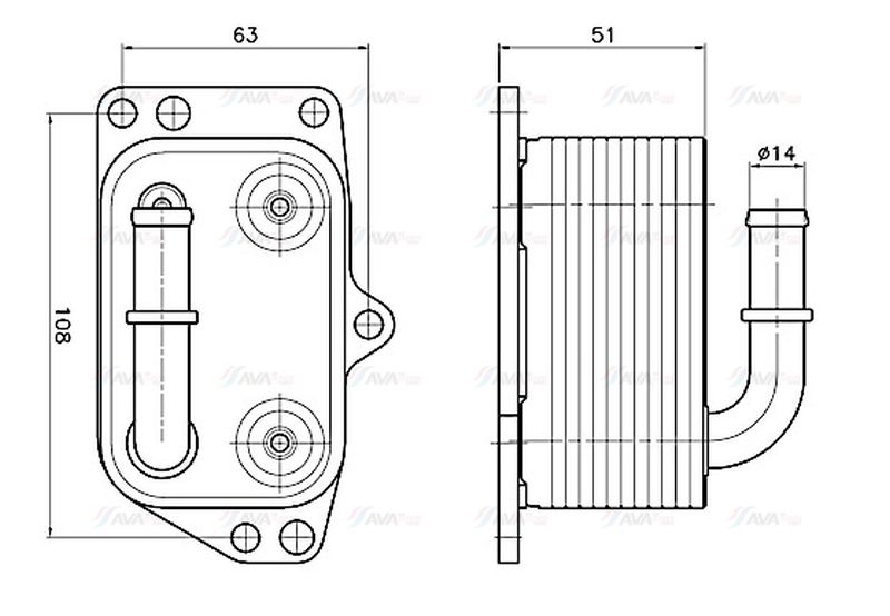 AVA Oil Cooler PE3433