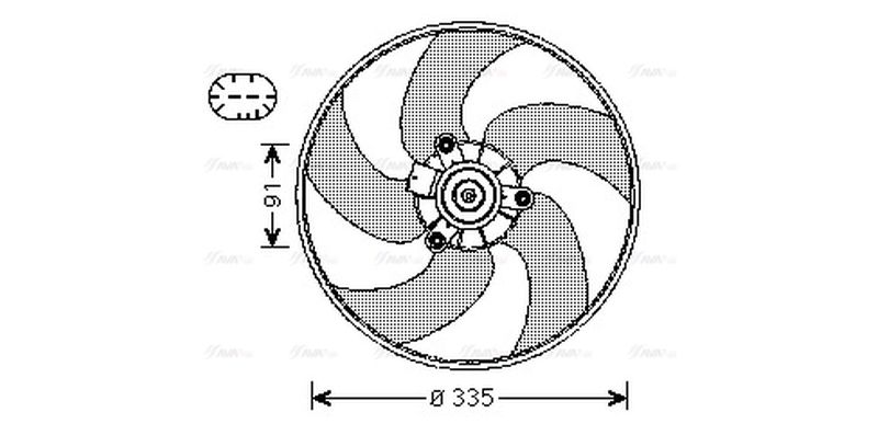 AVA Radiator Cooling Fan PE7553