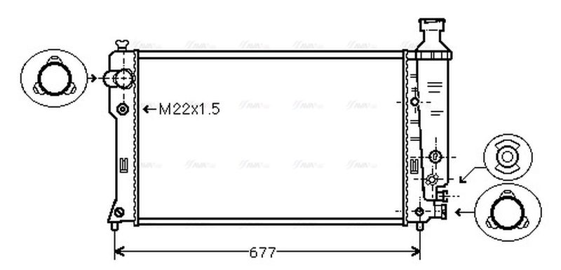 AVA Coolant Radiator PEA2133