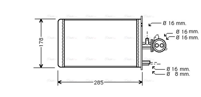 AVA Cabin Heater Core PEA6173