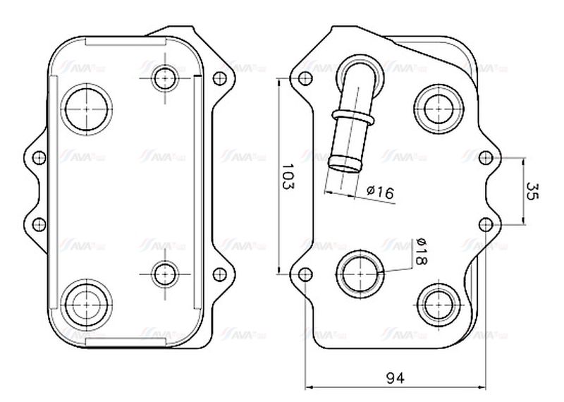 AVA Oil Cooler PR3104