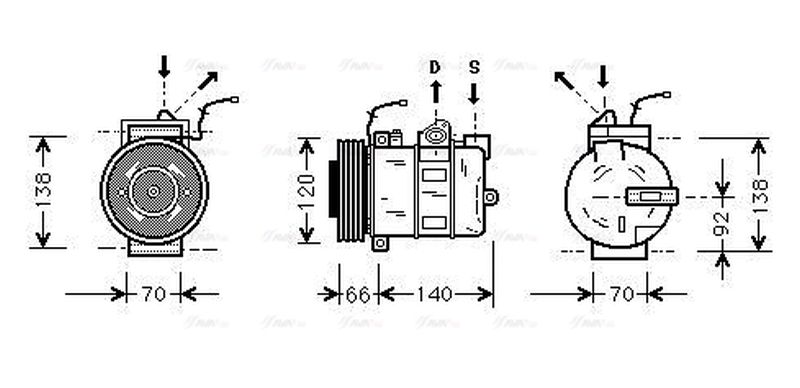 AVA Aircon Compressor PRAK040