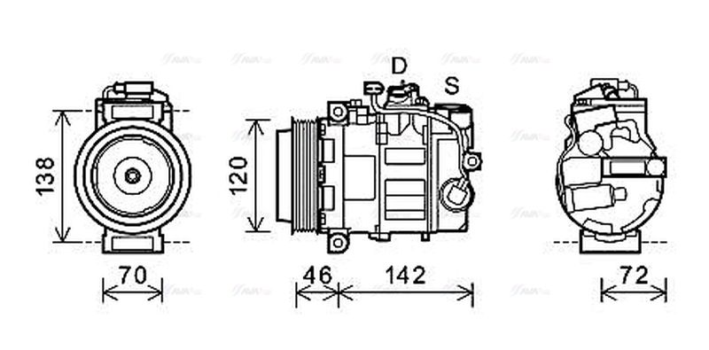 AVA Aircon Compressor PRAK074