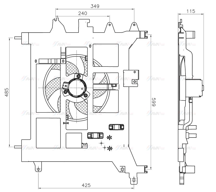 AVA Radiator Cooling Fan RT7687