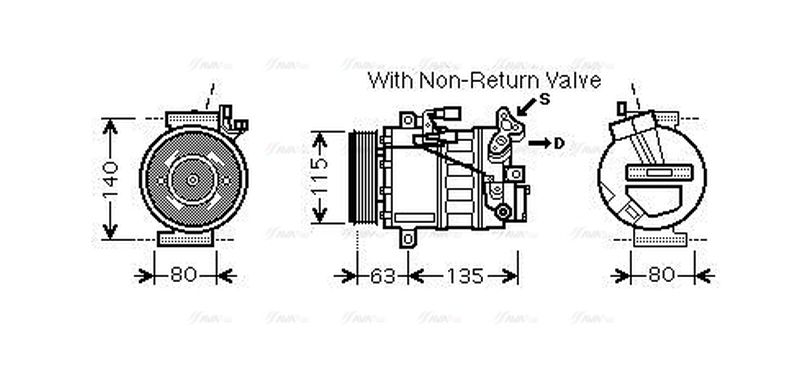 AVA Aircon Compressor RTAK487
