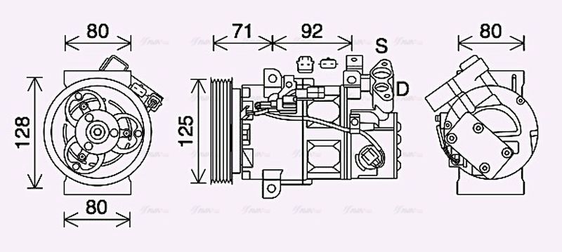 AVA Aircon Compressor RTAK636