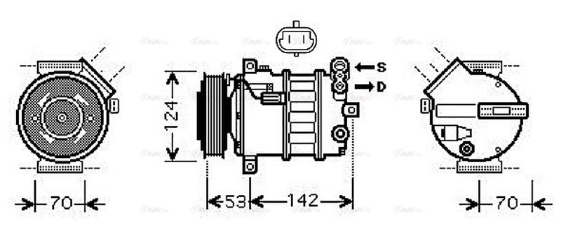 AVA Aircon Compressor SBAK063