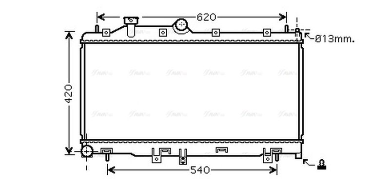 AVA Coolant Radiator SU2097