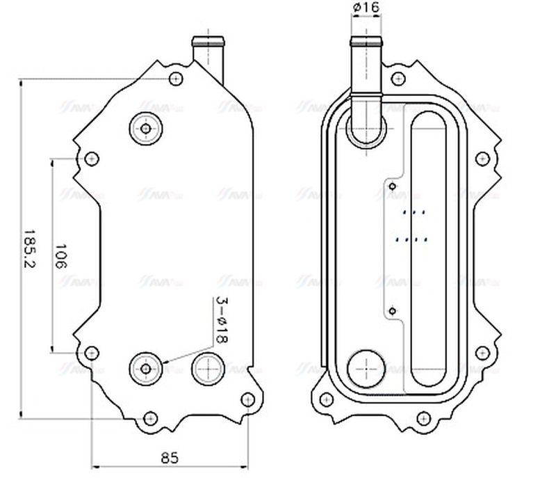 AVA Oil Cooler TO3792