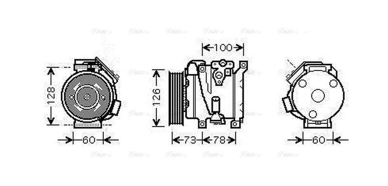 AVA Aircon Compressor TOAK451