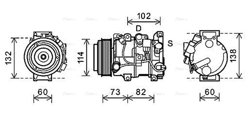 AVA Aircon Compressor TOAK639