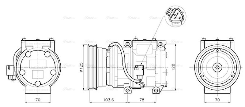 AVA Aircon Compressor TOAK798