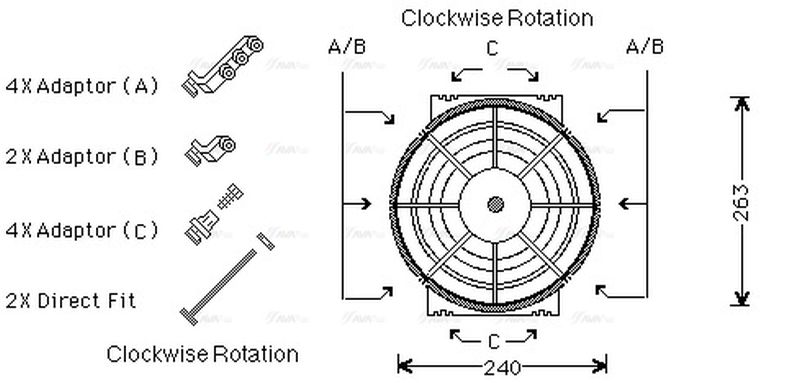 AVA Radiator Cooling Fan UV7501