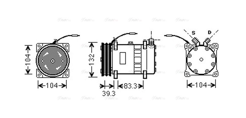 AVA Aircon Compressor UVAK056