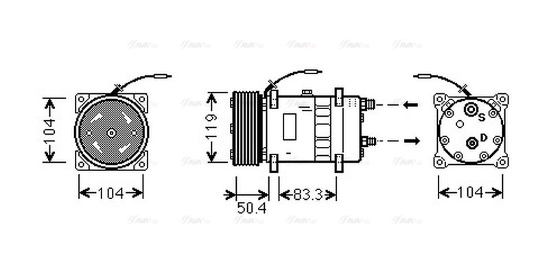AVA Aircon Compressor UVAK058