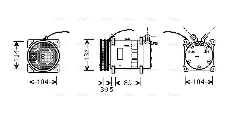 AVA Aircon Compressor UVAK077