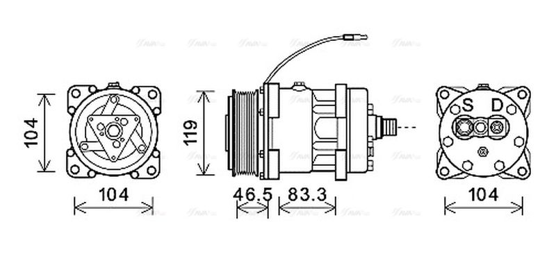 AVA Aircon Compressor UVK151