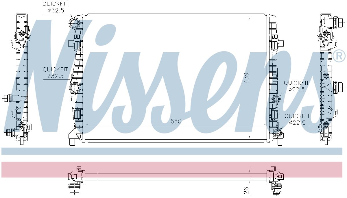 AVA Coolant Radiator VN2450