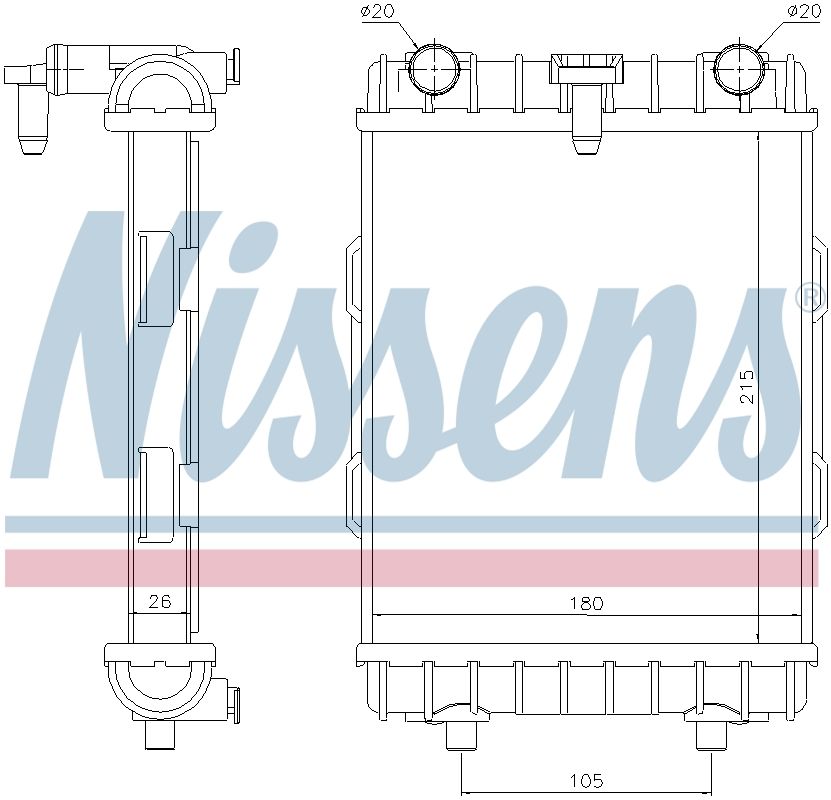 AVA Coolant Radiator VN2452