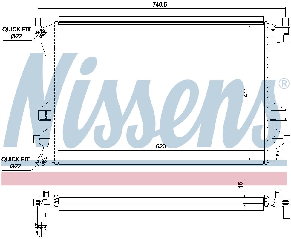 AVA Coolant Radiator VN2463