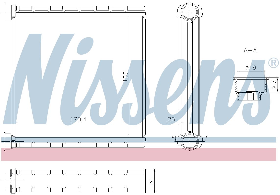 AVA Cabin Heater Core VN6472