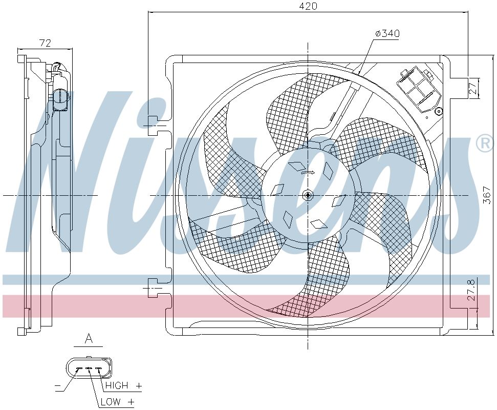 AVA Radiator Cooling Fan VN7554