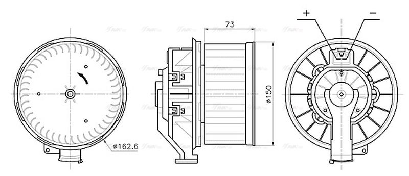 AVA Cabin Fan Blower Motor VN8445
