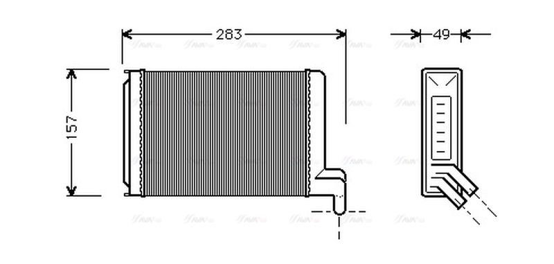 AVA Cabin Heater Core VNA6067