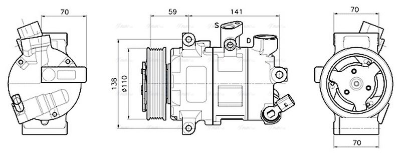 AVA Aircon Compressor VNAK341