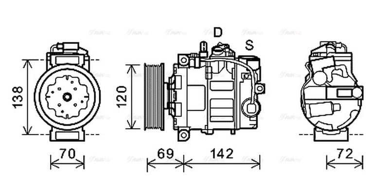 AVA Aircon Compressor VNK321