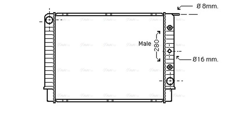 AVA Coolant Radiator VO2062