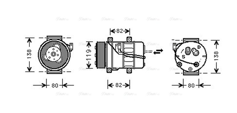 AVA Aircon Compressor VOAK054