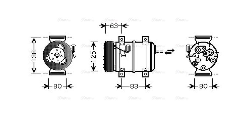 AVA Aircon Compressor VOAK120