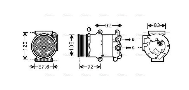 AVA Aircon Compressor VOAK184