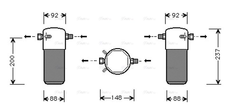AVA Aircon Receiver Dryer Filter VOD100