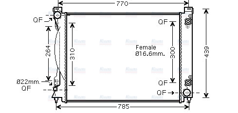 AVA Coolant Radiator AI2231