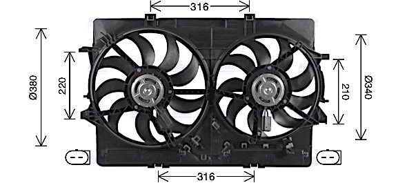 AVA Radiator Cooling Fan AI7522