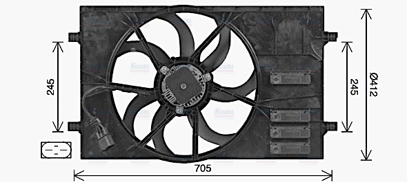 AVA Radiator Cooling Fan AI7524