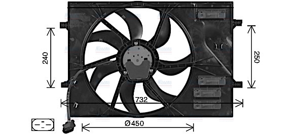 AVA Radiator Cooling Fan AI7525