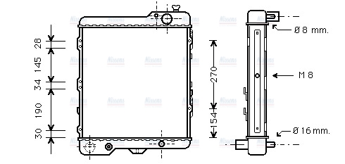 AVA Coolant Radiator AIA2038