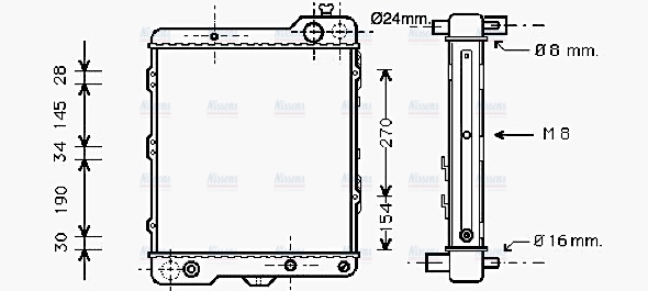 AVA Coolant Radiator AIA2040