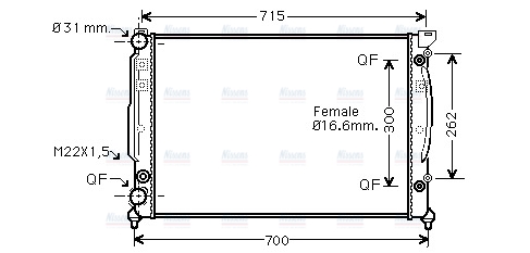 AVA Coolant Radiator AIA2109