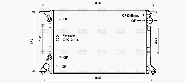 AVA Coolant Radiator AIA2332